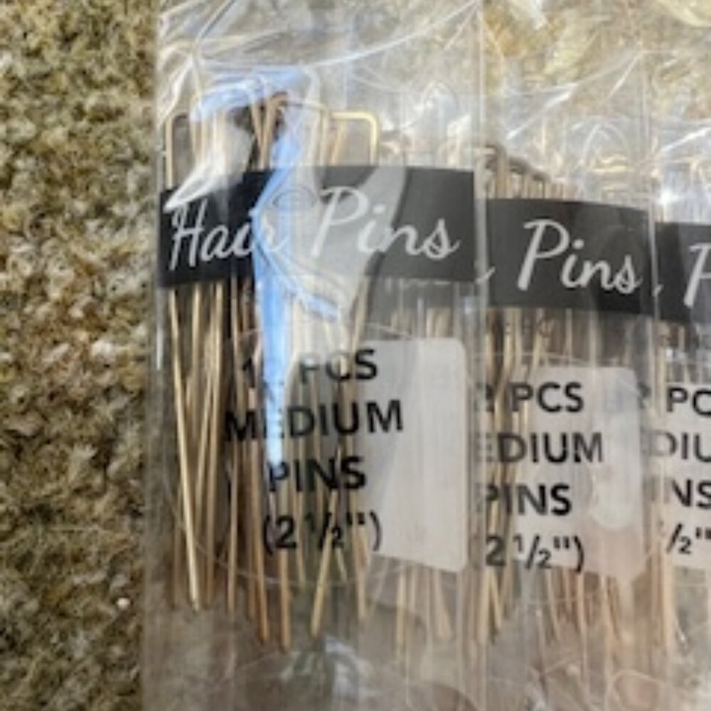12 piece - 2 1/2" Hair Pins - Blonde